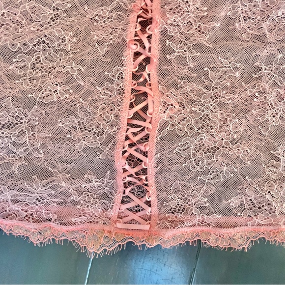 Victoria's Secret Pink Sheer Slip Lace Dress Chemise Size Small - Picture 6 of 8